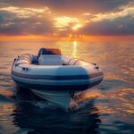 Bateau semi-rigide prêt pour l'aventure en mer