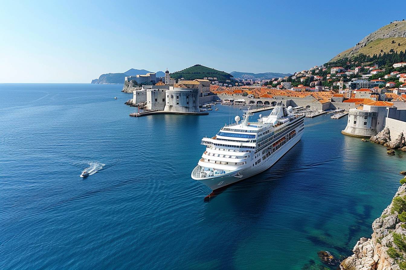 Bateaux naviguant sur des eaux bleu azur ensoleillées  
Paysages côtiers avec villages pittoresques en arrière-plan